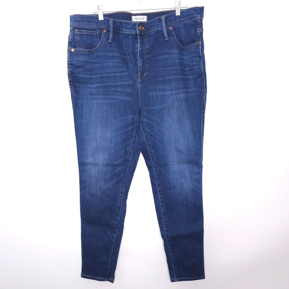 Madewell 10" High Rise Skinny Jean Dark Wash Plus Size Women's sz 35 - Picture 2 of 8